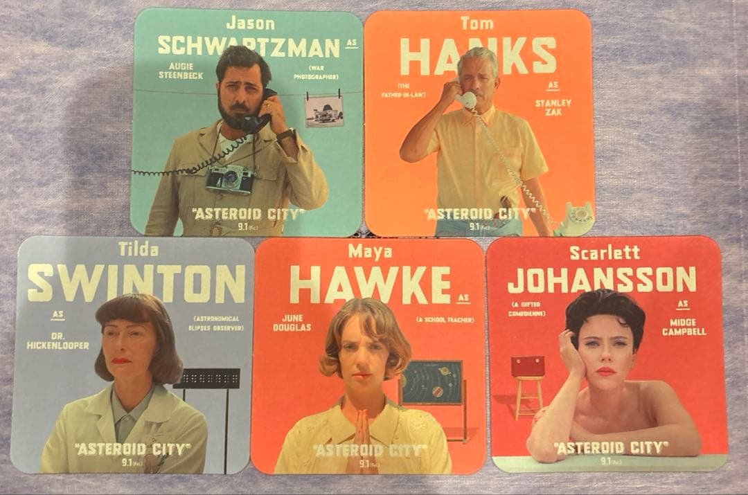 【希少】ウェスアンダーソン「アステロイドシティ」コースターセット