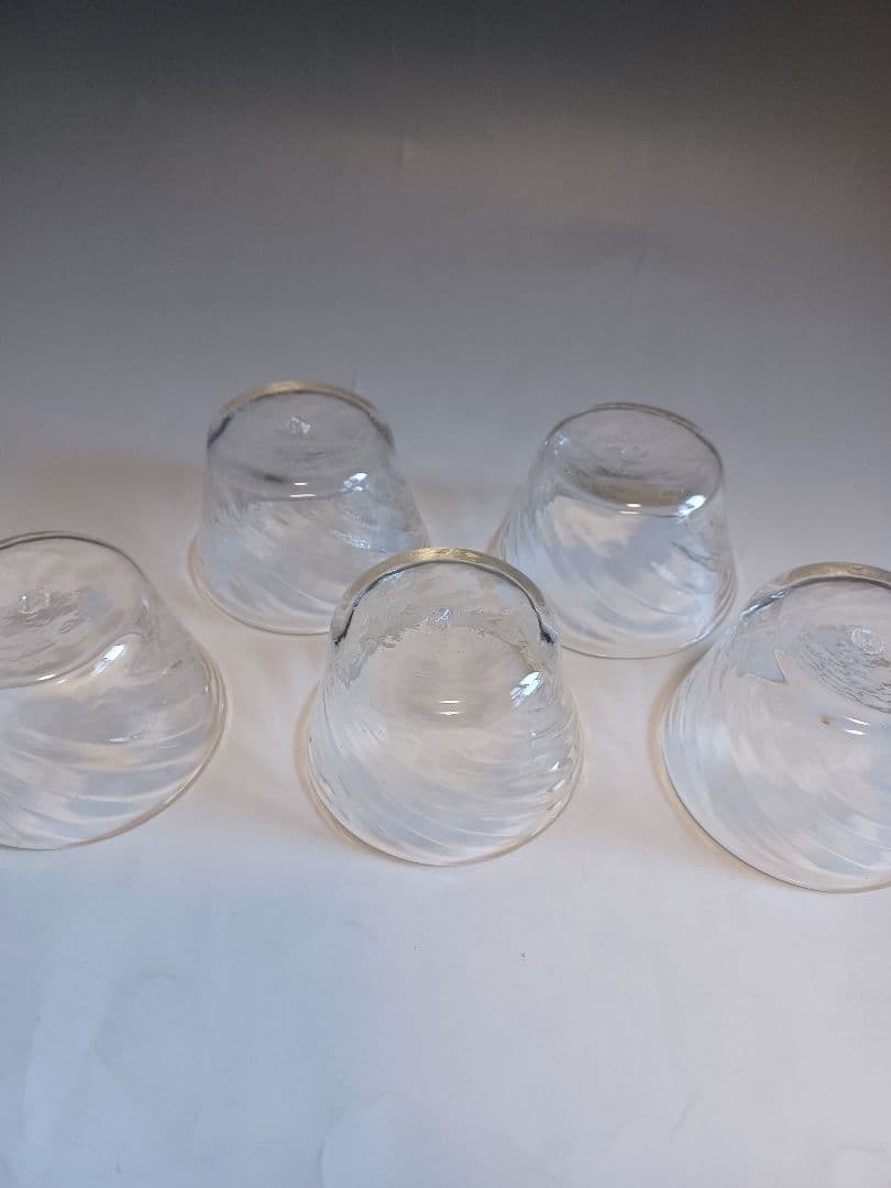 倉敷ガラス 小谷栄次 小鉢 透 5客セット 吹きガラス