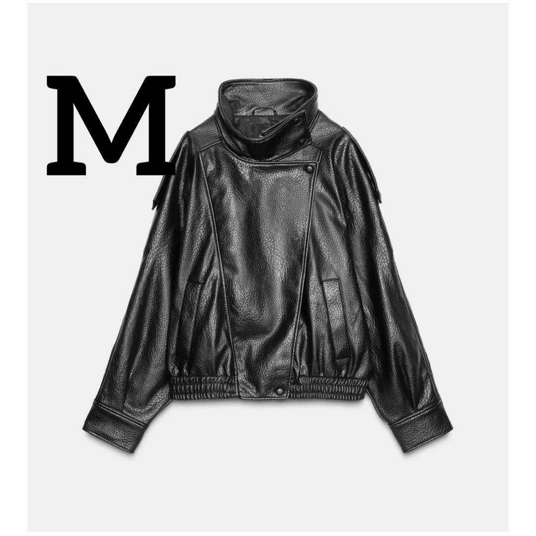 ZARA フェイクレザージャケット M 新品未使用 タグ付き 人気