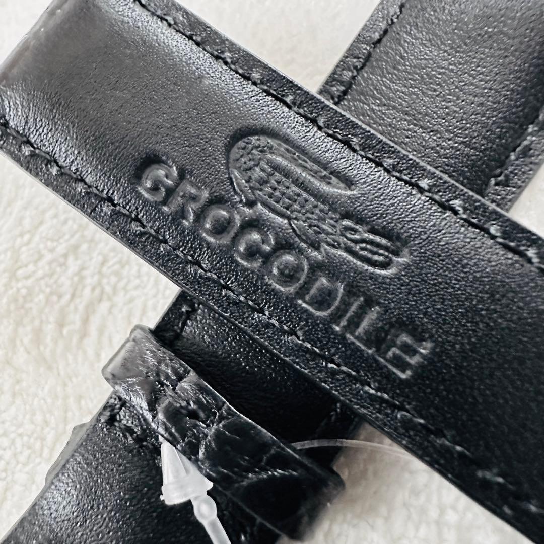 7251#20mm-18mmブラック★本物クロコダイル腕時計用ベルト