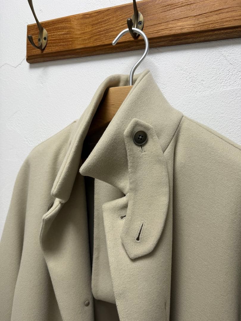 ソージュ　ユニセックス　スーパー140メルトンバルマカーンコート