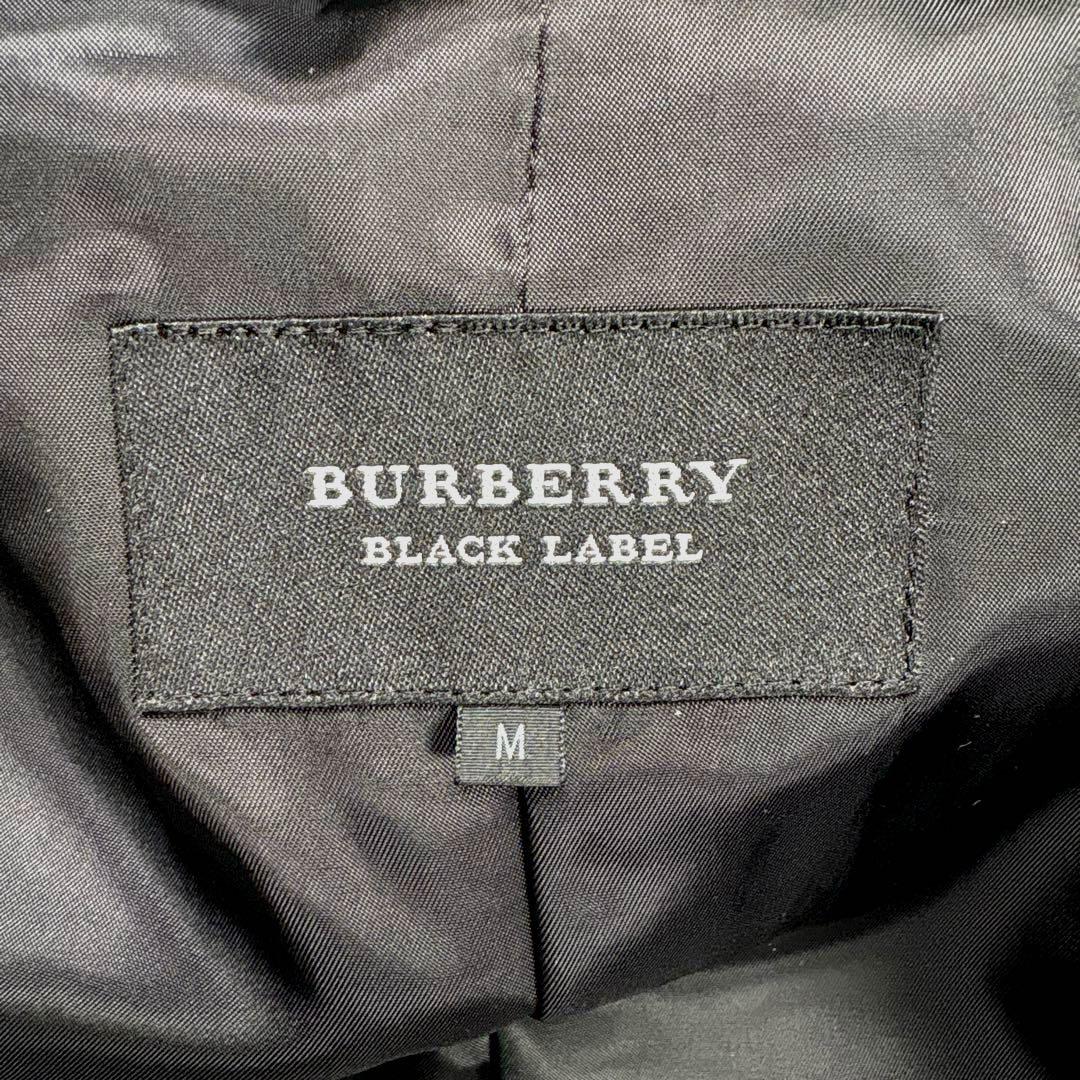 ✨極美品✨バーバリー　ブラックレーベル　Pコート　シャドウチェック　ブラック　M