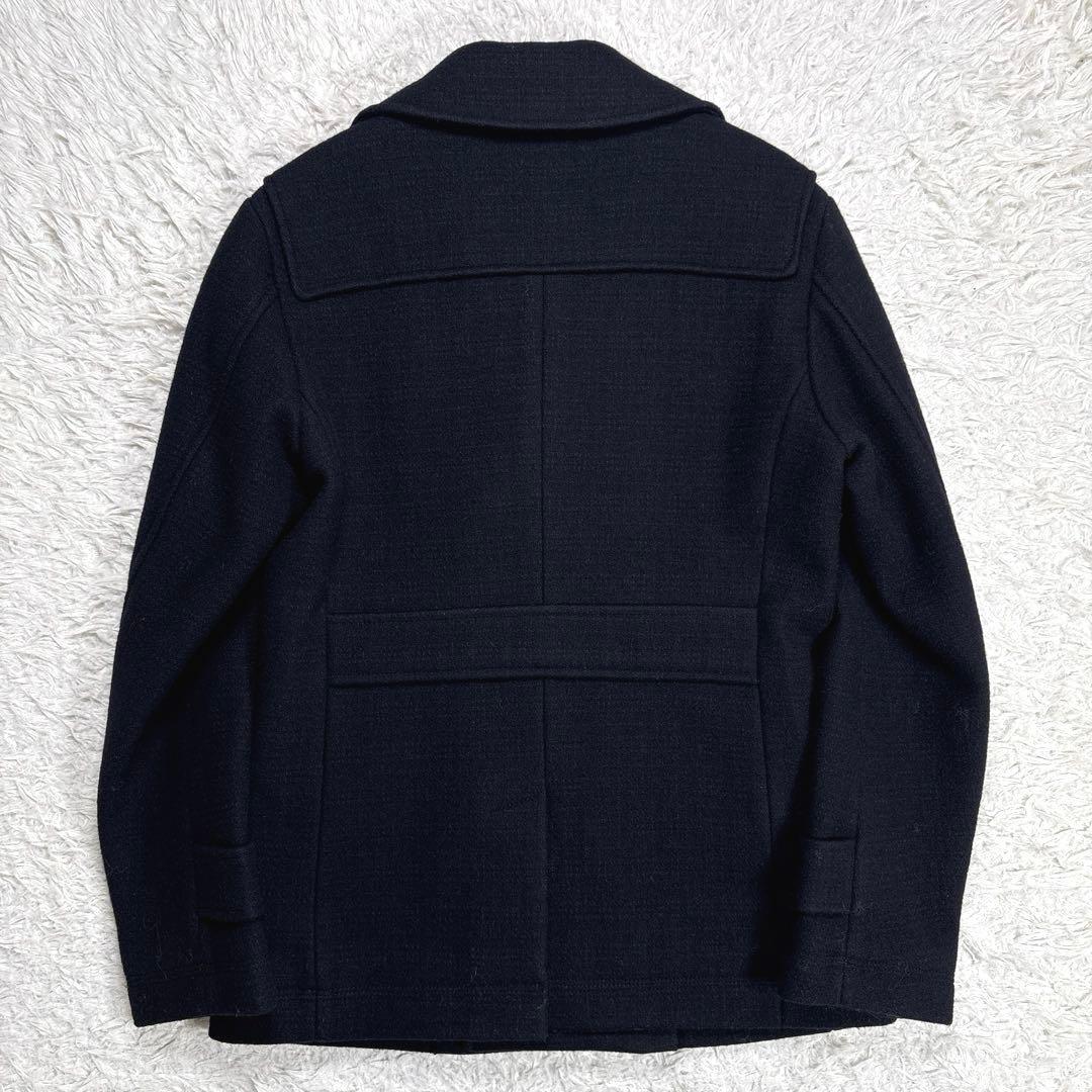 ✨極美品✨バーバリー　ブラックレーベル　Pコート　シャドウチェック　ブラック　M