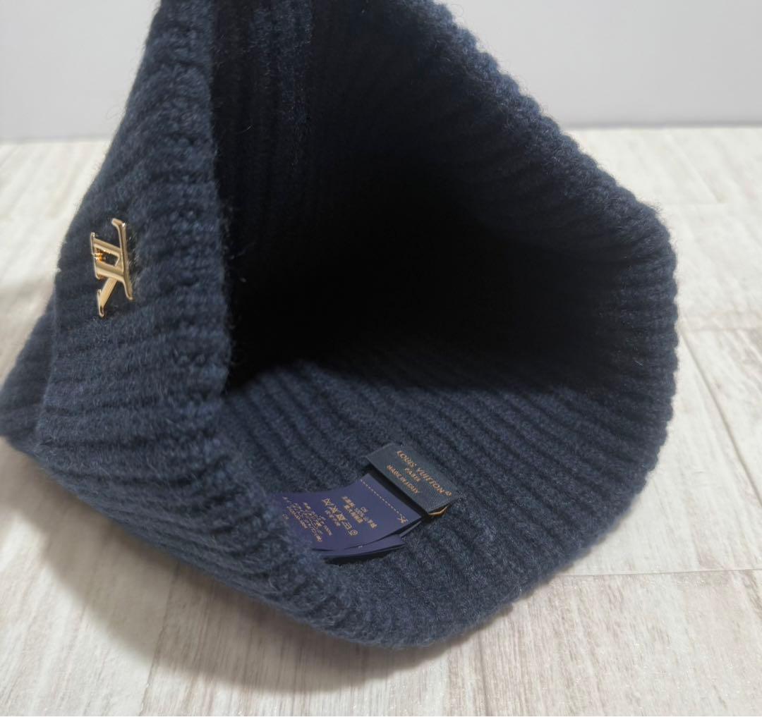 定価8万/新品☆ルイヴィトン ビニーLVスパークカシミヤニットキャップ