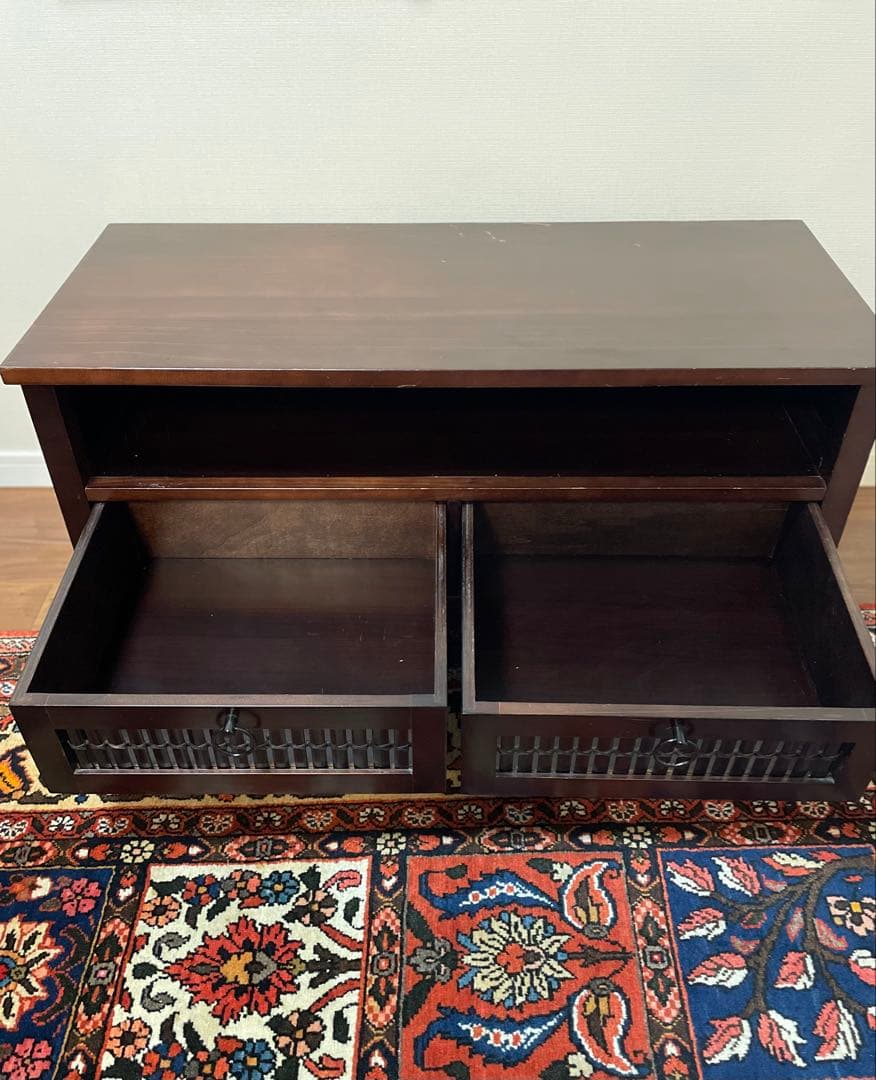 【＋】アジアン調 TVボード (W90×D40×H44cm)