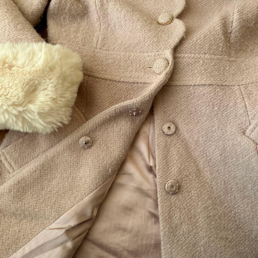 LIZ LISA ピンクファーコート Aライン