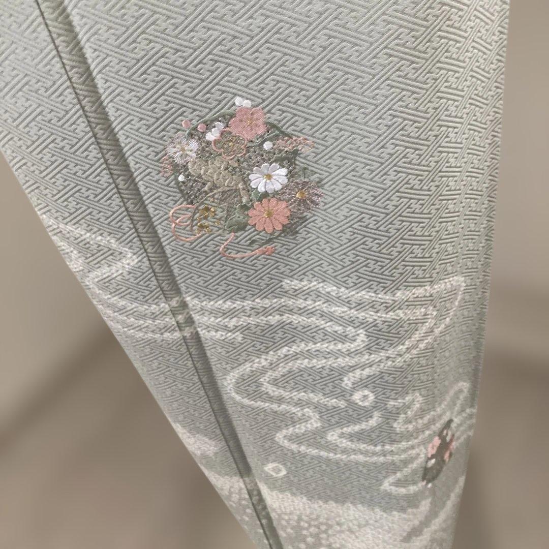 新品　三越　百貨店扱い　汕頭刺繍　相良　花丸文様　絞り　人気色