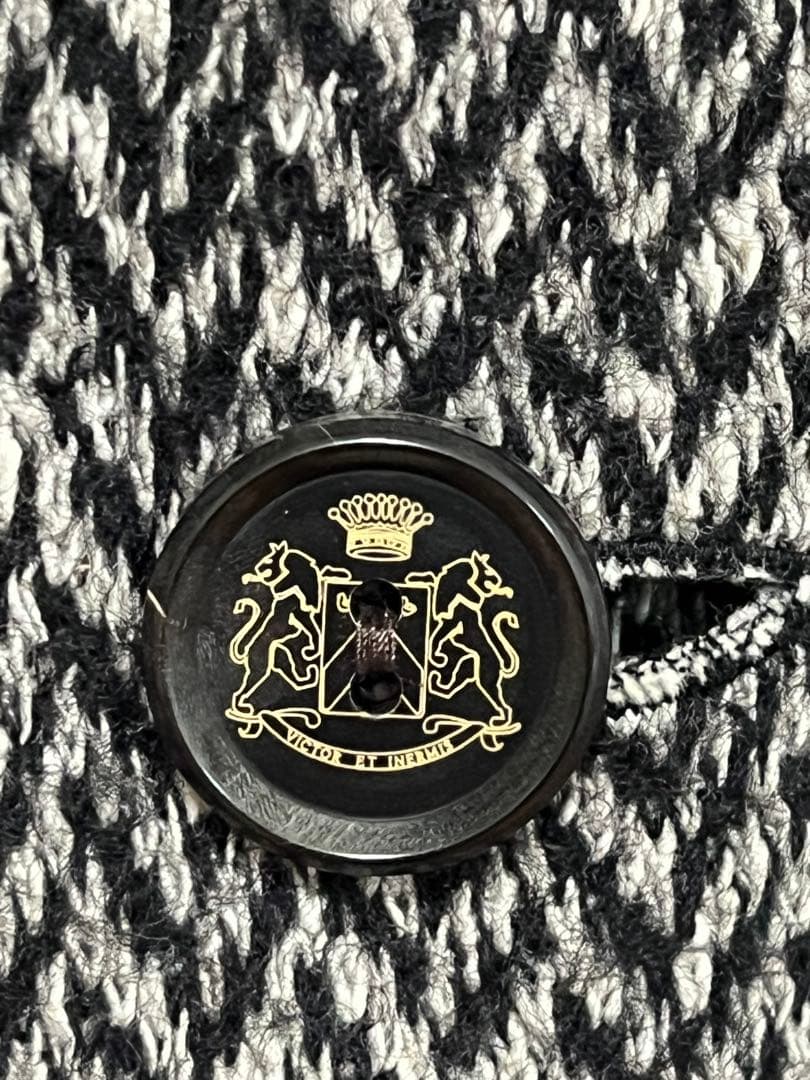 美品 ルシアンペラフィネ 刺繍入 シャツジャケット ジャガード柄