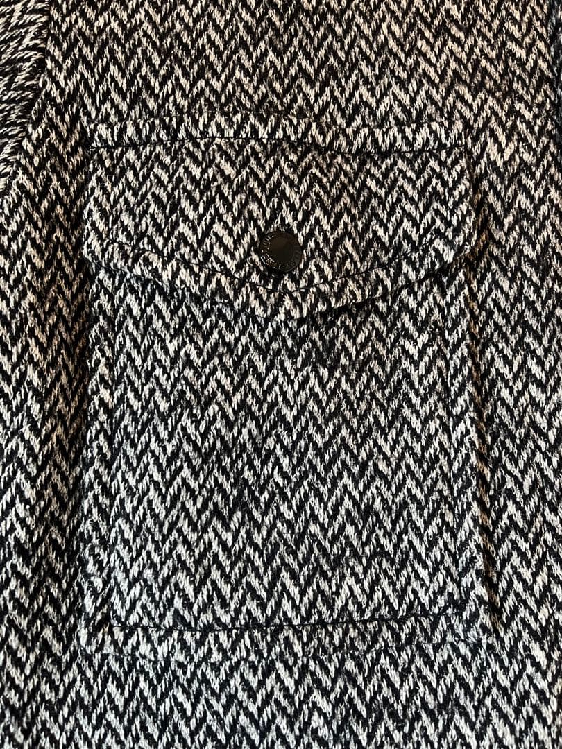 美品 ルシアンペラフィネ 刺繍入 シャツジャケット ジャガード柄