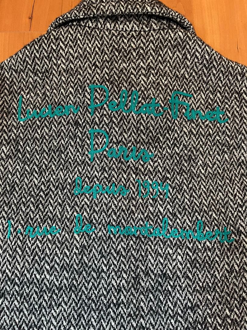 美品 ルシアンペラフィネ 刺繍入 シャツジャケット ジャガード柄