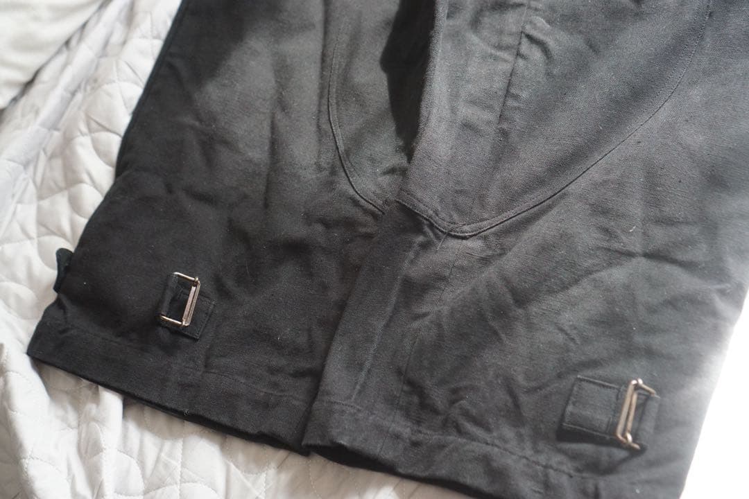 実物　40s フランス軍　M-38 モーターサイクルパンツ後期　黒染め