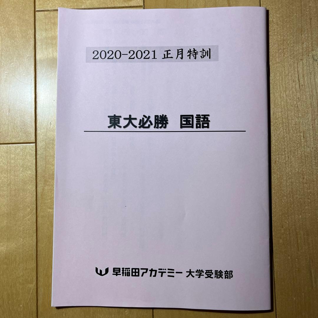 東大必勝 早稲田アカデミー 正月特訓 国数英理全セット