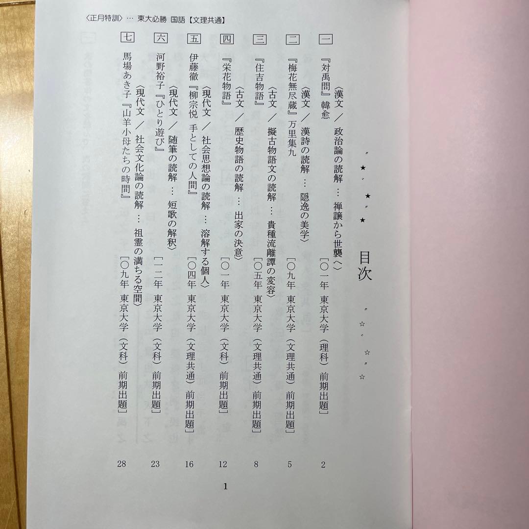 東大必勝 早稲田アカデミー 正月特訓 国数英理全セット