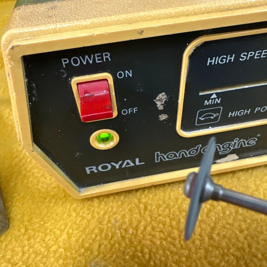 歯科技工　彫金　ローヤルハンドエンジン　フットスイッチ付属　動作確認済