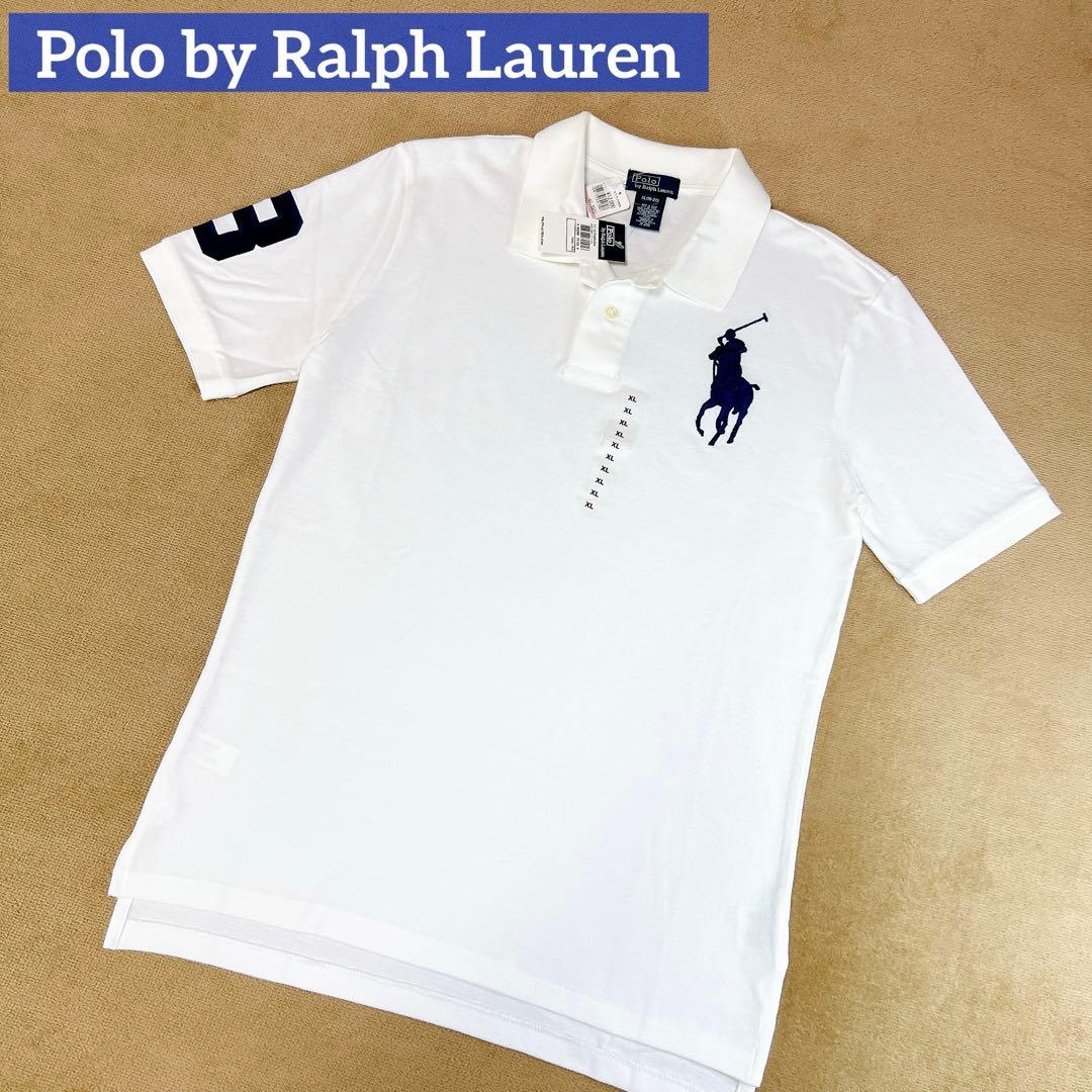 新品・未使用✨ポロバイラルフローレン ポロシャツ ビッグポニー 刺繍 L