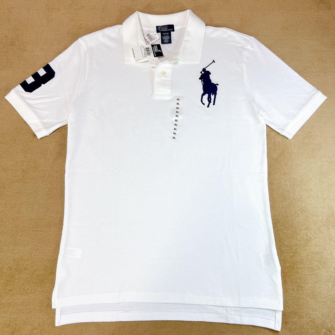 新品・未使用✨ポロバイラルフローレン ポロシャツ ビッグポニー 刺繍 L