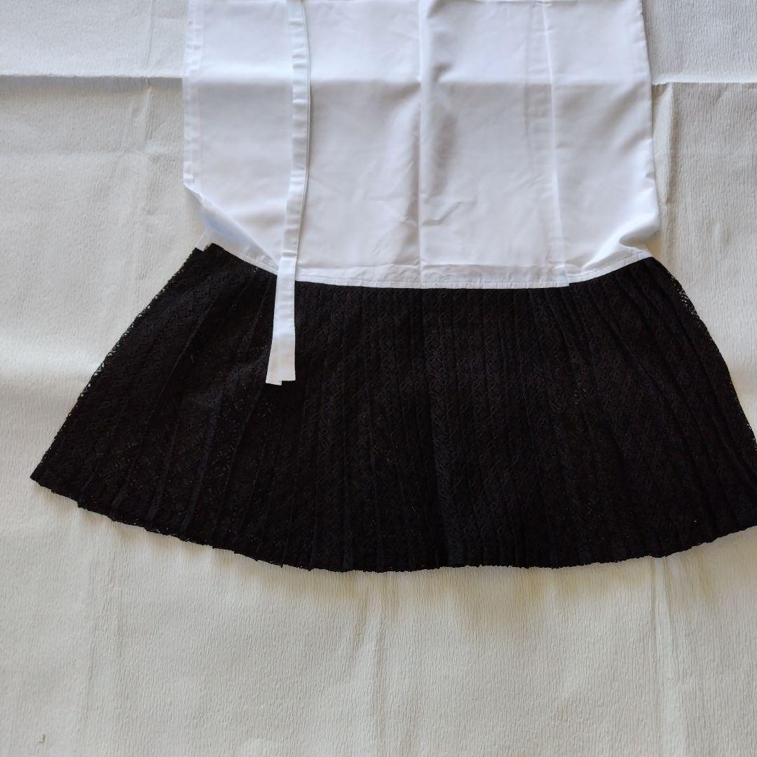 【未使用】黒プリーツレース　裾除　アンティーク着物　MIXコーデ