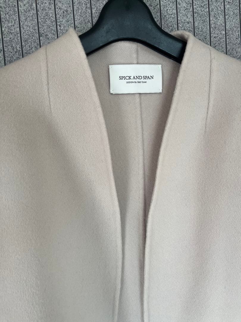 美品　ノーカラー リバーコート　36サイズ