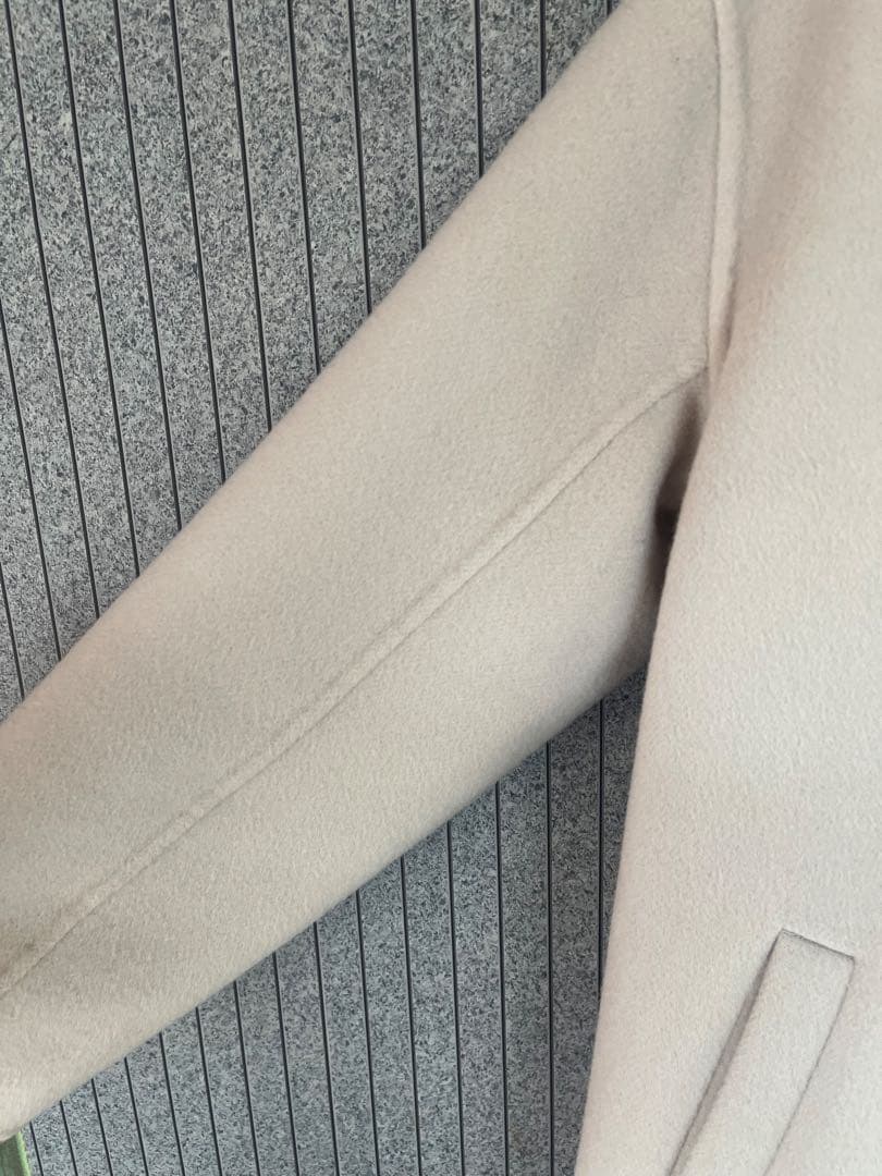 美品　ノーカラー リバーコート　36サイズ