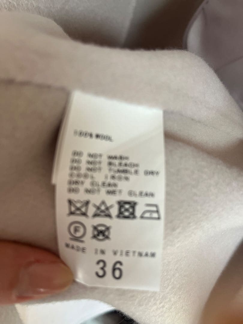 美品　ノーカラー リバーコート　36サイズ