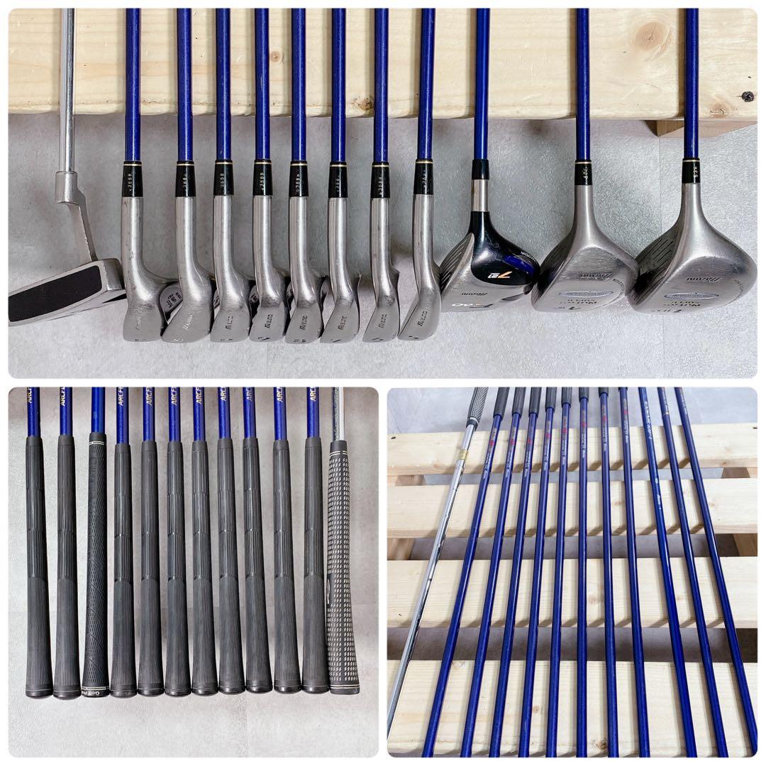 T103 ミズノ ゴルフクラブ メンズ フルセット 黒 青 初心者 ビギナー