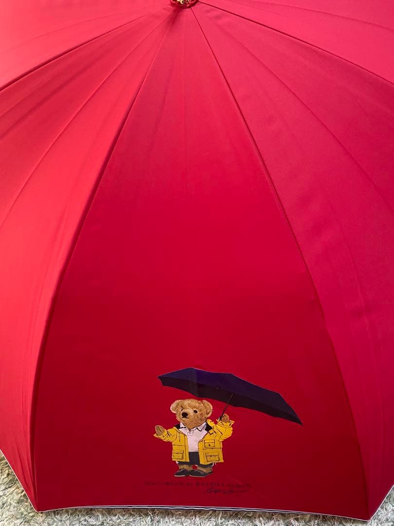 POLO RALPH LAUREN　レッド　60㎝　大人可愛い長傘