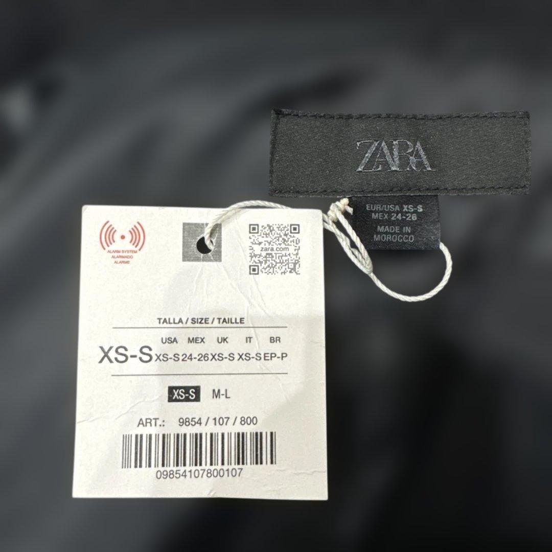 ZARA ウール製ケープスリーブショートコート、ベルト付き