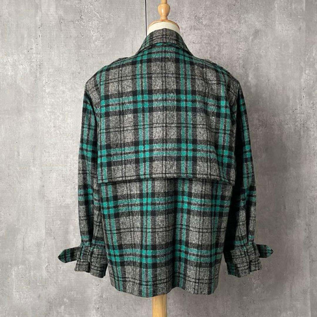 クリスチャンディオール ツイード チェック柄 ウール テーラード ジャケット