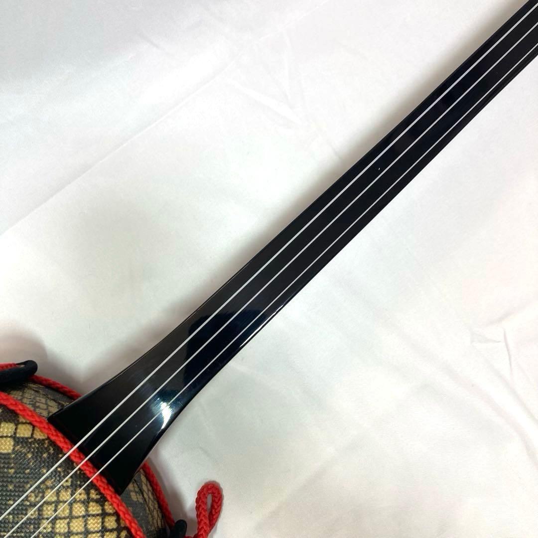 【美品】三線 沖縄 教本 付属品 初心者 人工皮 蛇革 蛇皮 和楽器