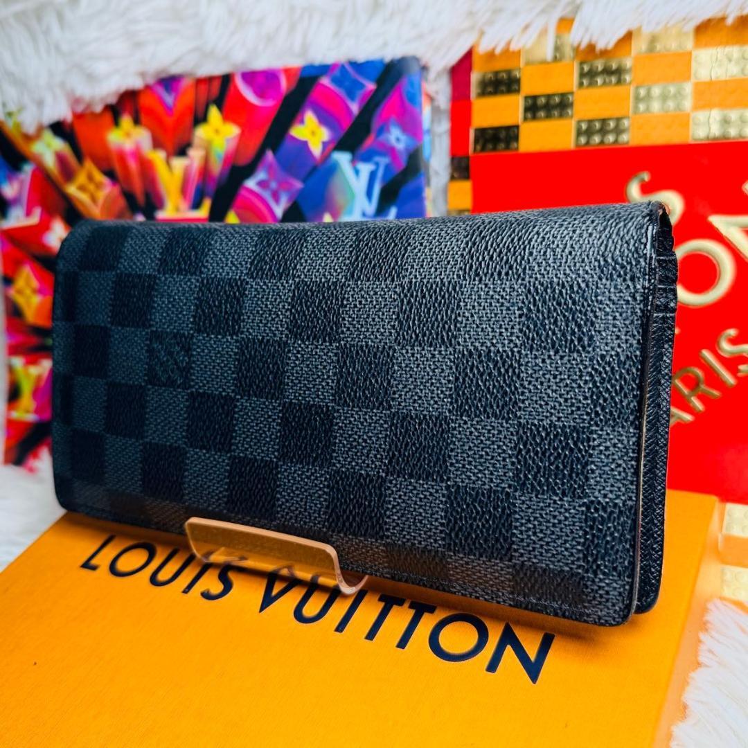 【セール！】ルイヴィトン ダミエ グラフィット ポルトフォイユ ブラザ 長財布