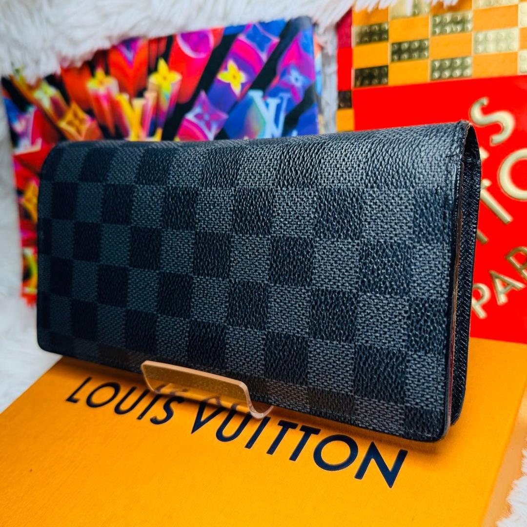 【セール！】ルイヴィトン ダミエ グラフィット ポルトフォイユ ブラザ 長財布