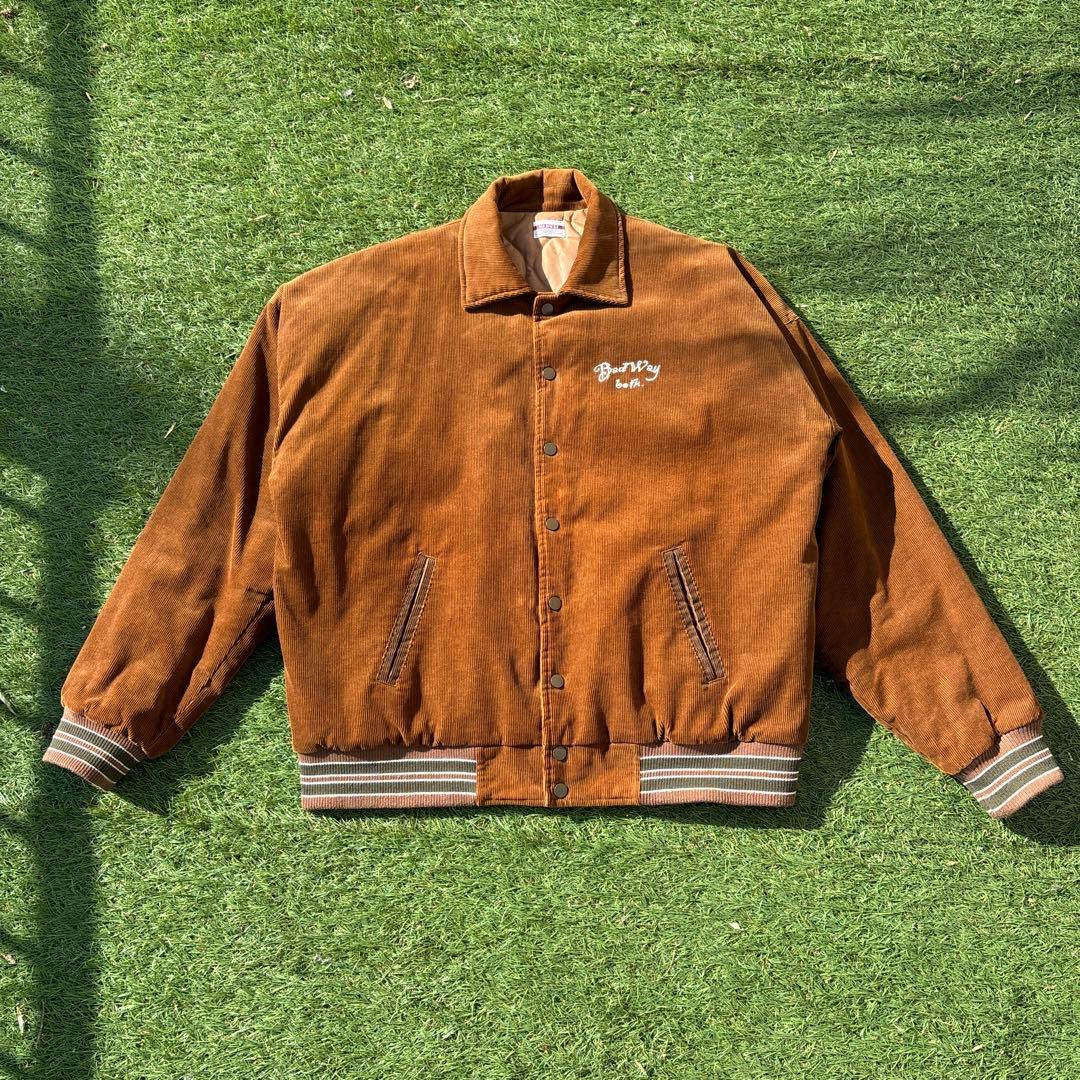 ジャケット・アウター BADWAY Corduroy stadium jumper