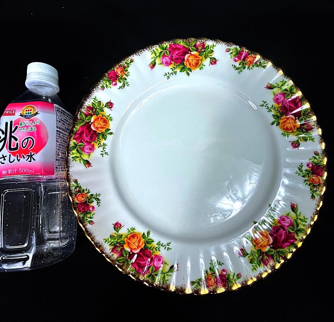 未使用品ロイヤルアルバート オールドカントリーローズ　26.5cmプレート4枚