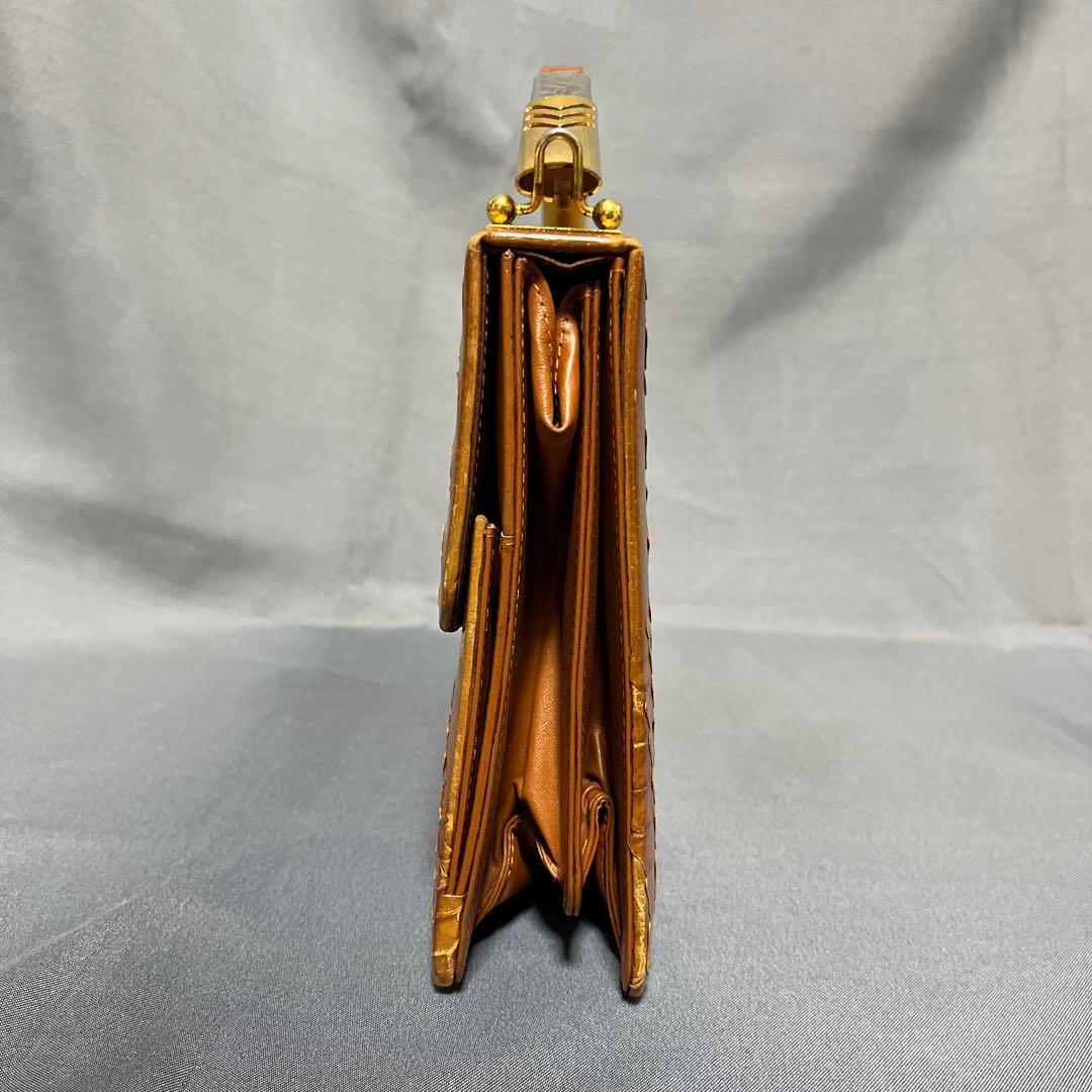 美品✨センザンコウ　ヴィンテージ　クラッチバッグ　キャメル系　エキゾチックレザー