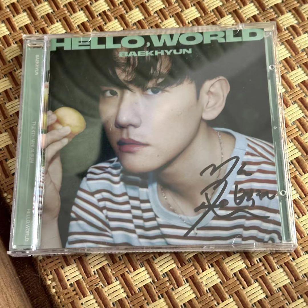BAEKHYUN ベッキョン Hello world アルバム 直筆サイン