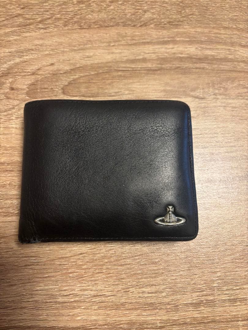 ヴィヴィアンウェストウッド 黒 二つ折り財布