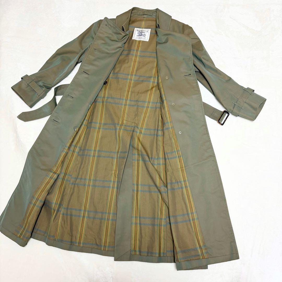 バーバリー　トレンチコート　ダブル　玉虫色　ノバチェック　レディース　オールド