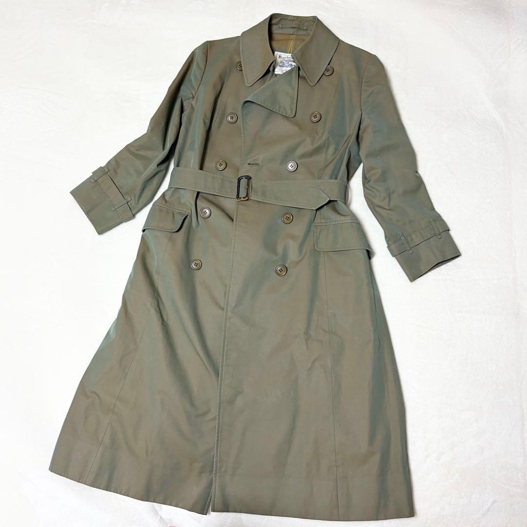 バーバリー　トレンチコート　ダブル　玉虫色　ノバチェック　レディース　オールド
