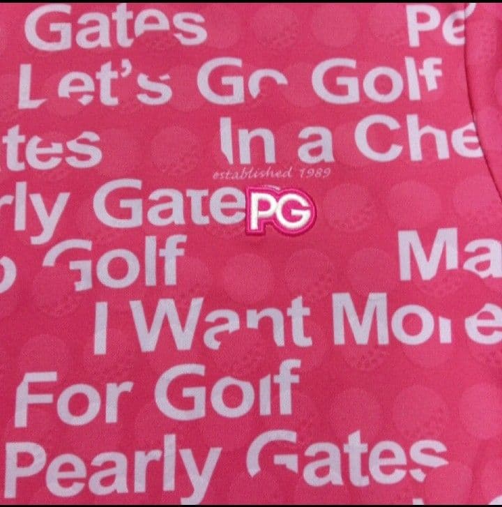 美品！パーリーゲイツ半袖ハイネックジャガードカットソー◇0号◇