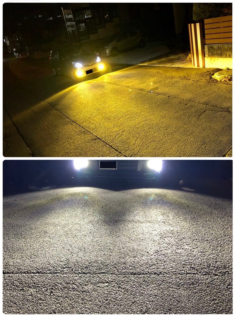 爆光26000lm H8/11/16イエロー ホワイト 2色切り替えフォグランプ