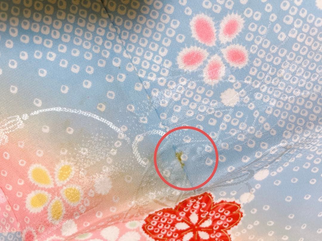 本格正絹♡水色×ピンク♡七五三　7歳　女の子　フルセット　一式