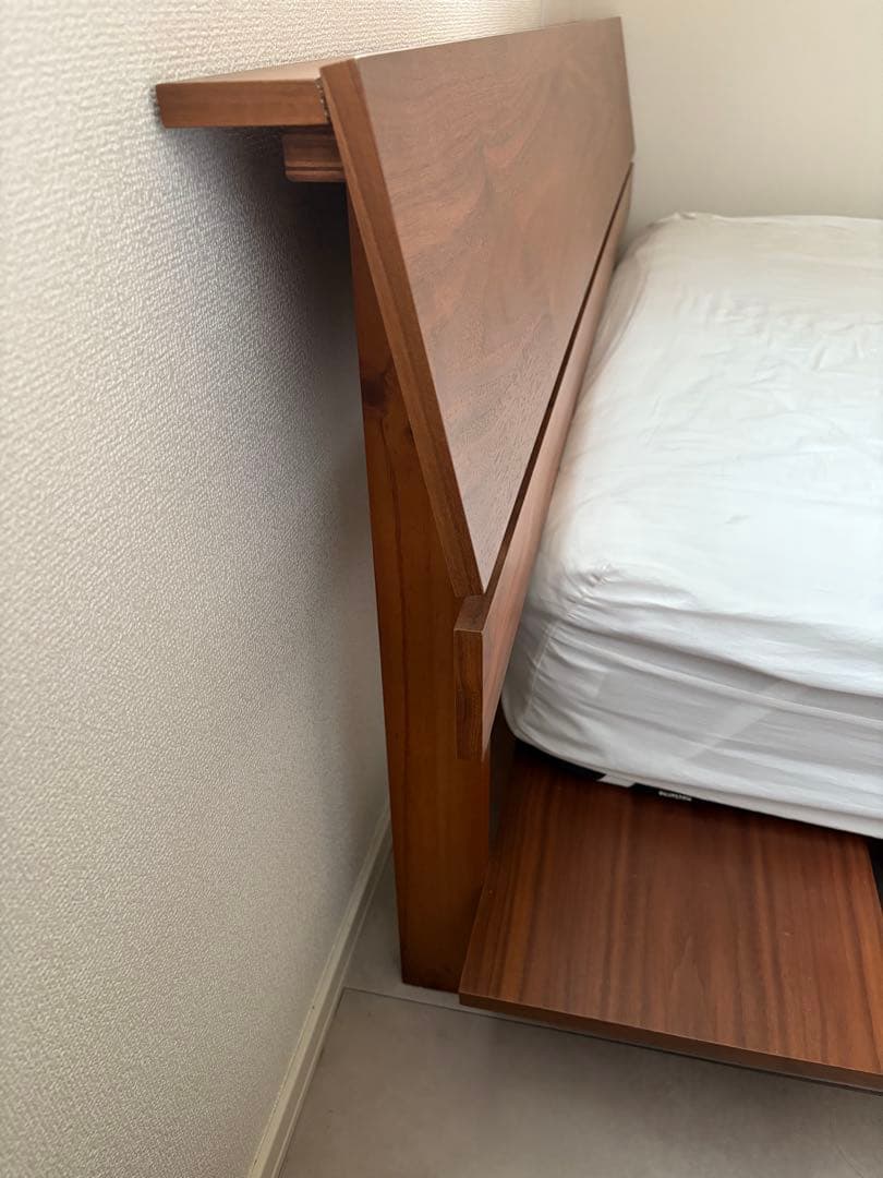 美品 ニトリ すのこ ローベットフレーム(Q)クイーン ミドルブラウン