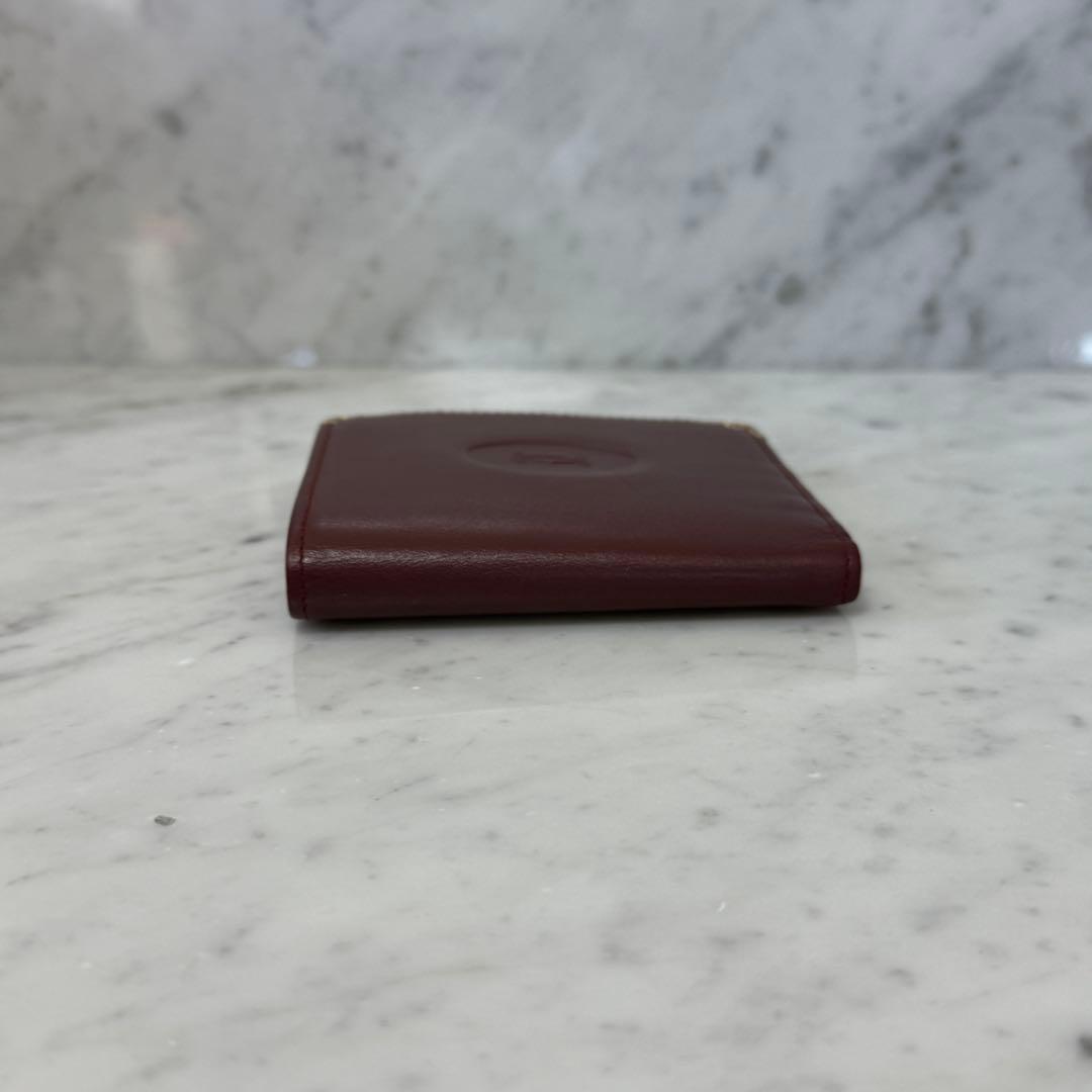 Cartier カルティエ 二つ折り財布 本革 レザー マストライン コンパクト