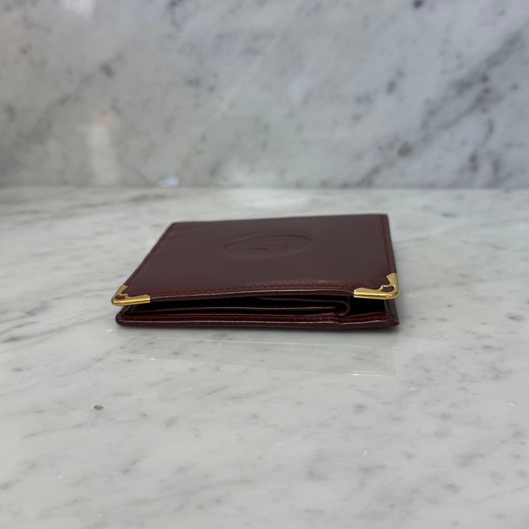 Cartier カルティエ 二つ折り財布 本革 レザー マストライン コンパクト