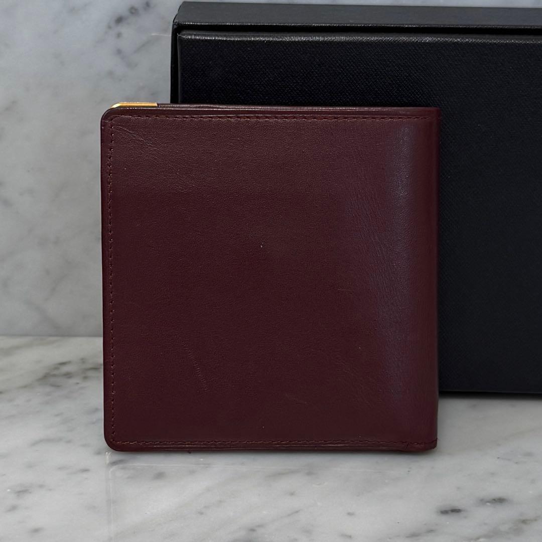 Cartier カルティエ 二つ折り財布 本革 レザー マストライン コンパクト
