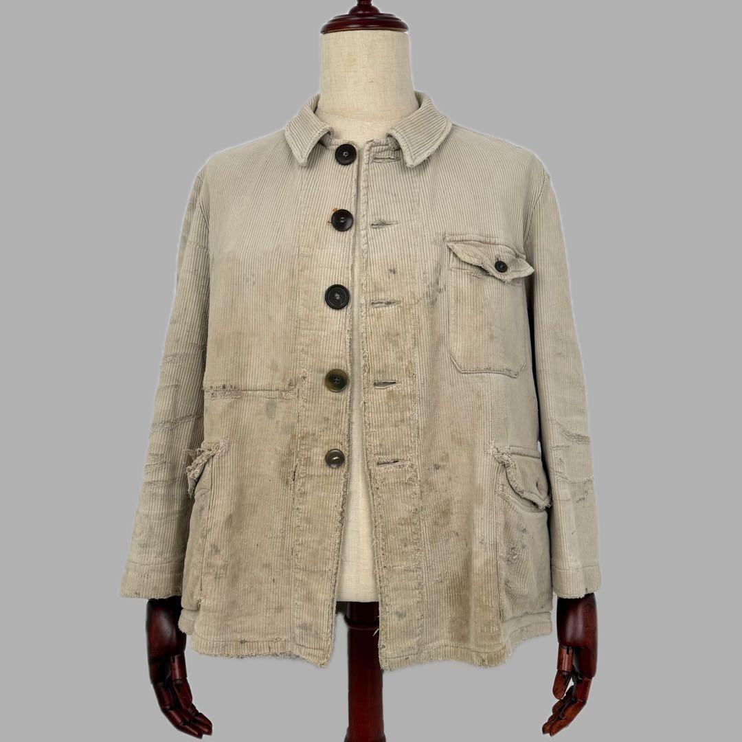 ADOLPHE LAFON 30s 40s ボロハンティングジャケット フランス