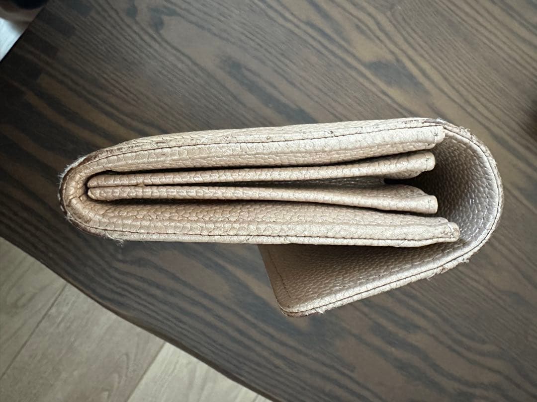 CHANEL ベージュ キルティング 長財布