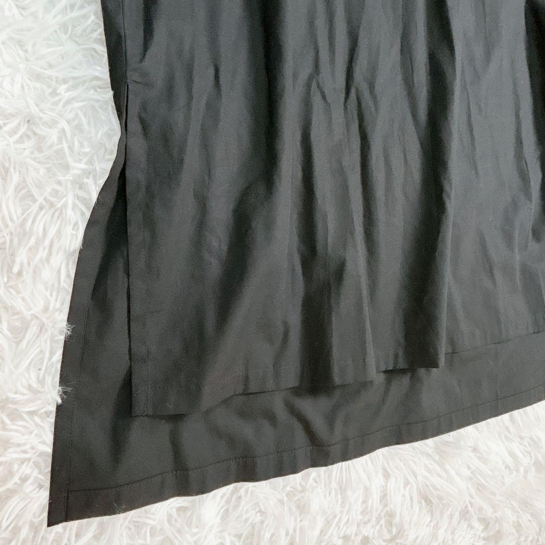 【近年モデル】ミズイロインド 23ss レース 切替え シャツワンピース 黒