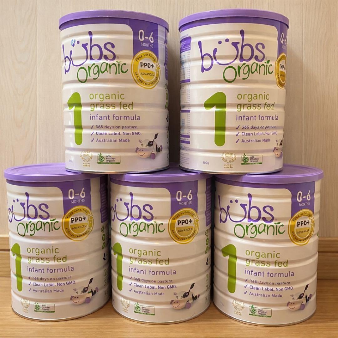 bubs organic 粉ミルク 0-6ヶ月 5缶セット
