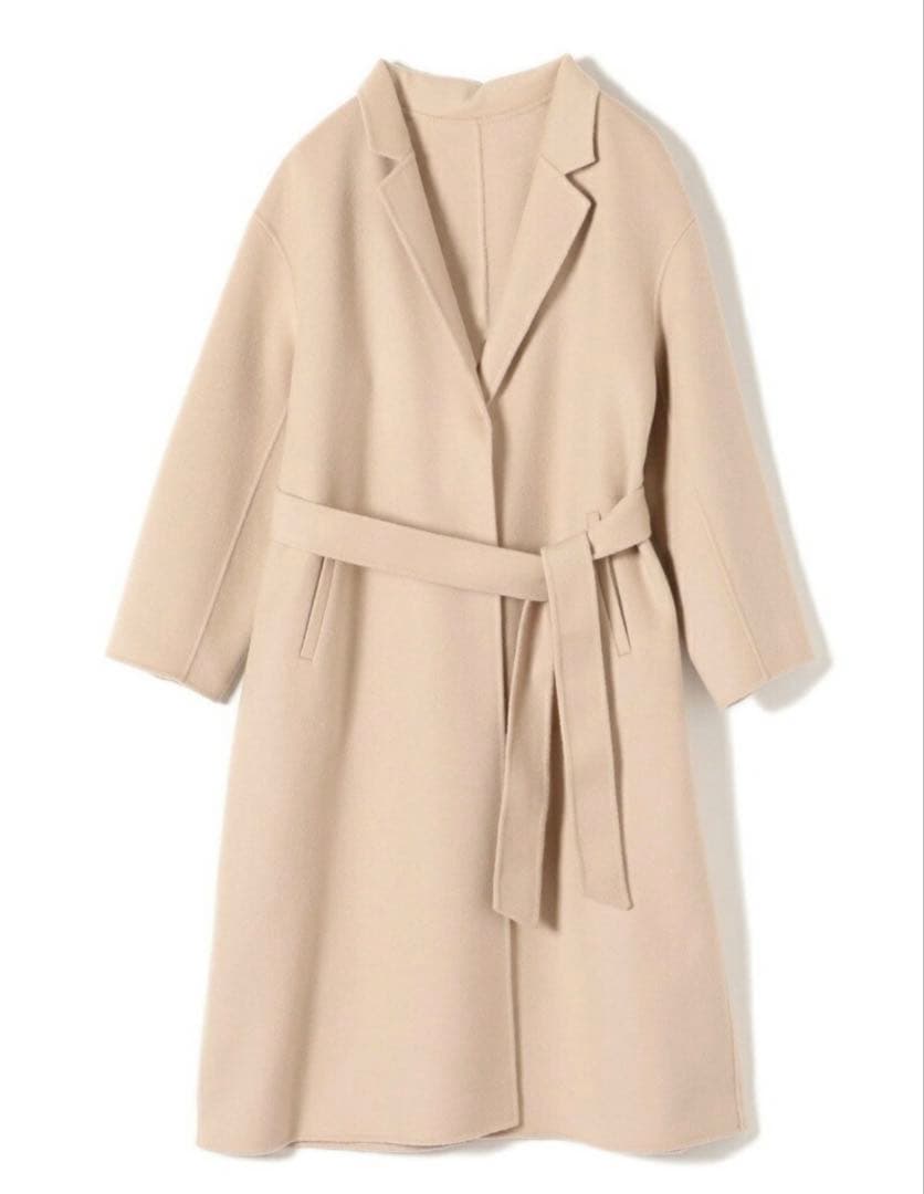 極美品　SHIPSシップス　高級MANTECO リバーコート　ガウン　ベージュ